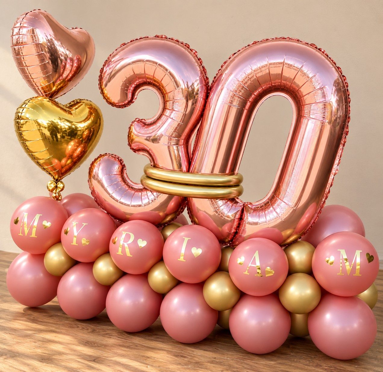 Ballon-Arrangement zum 30. Geburtstag