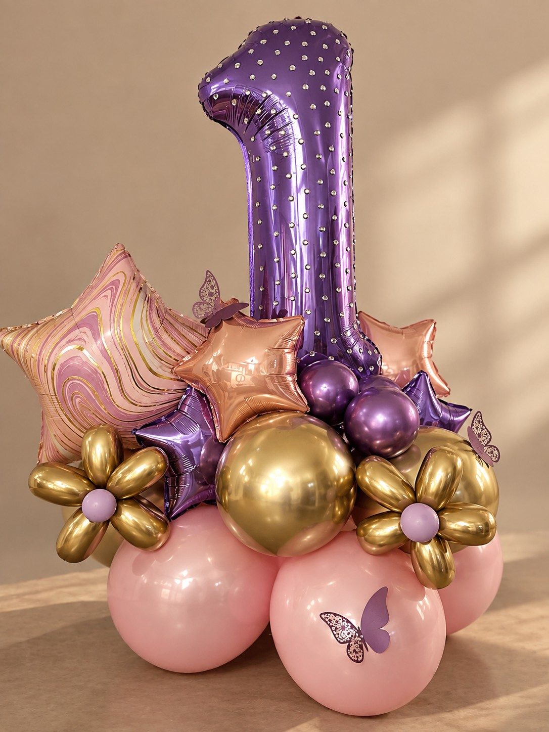 Ballon-Arrangement mit Zahl 1