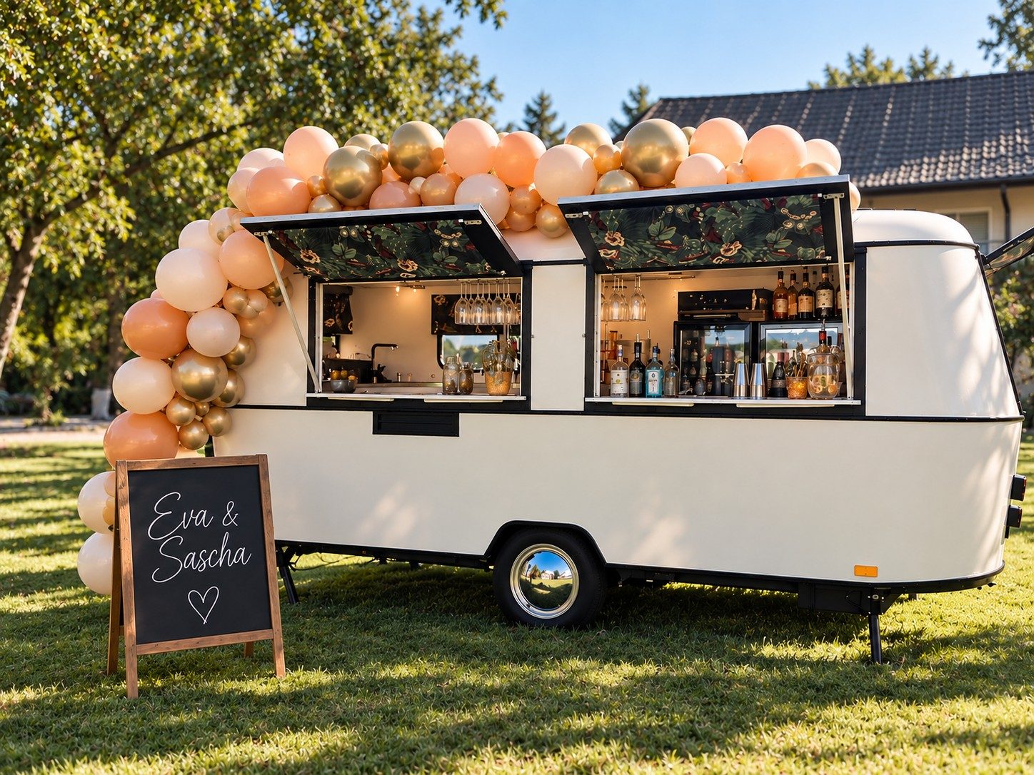 EriBar mit Ballondekoration bei einer Hochzeit